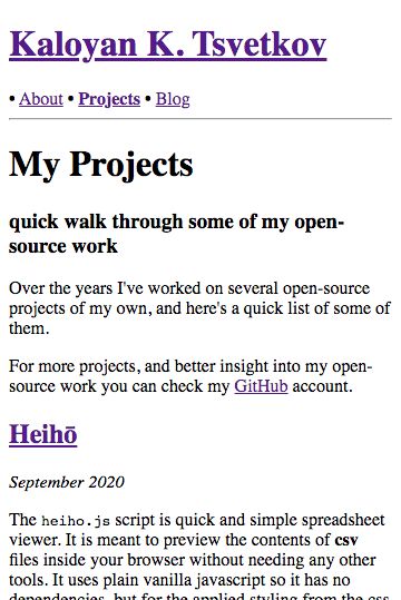 Old-school HTML